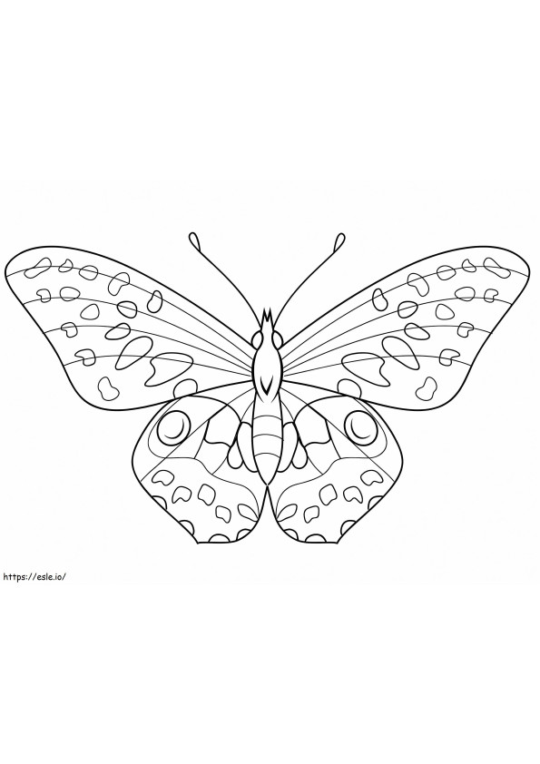 Coloriage Papillon cool à imprimer dessin