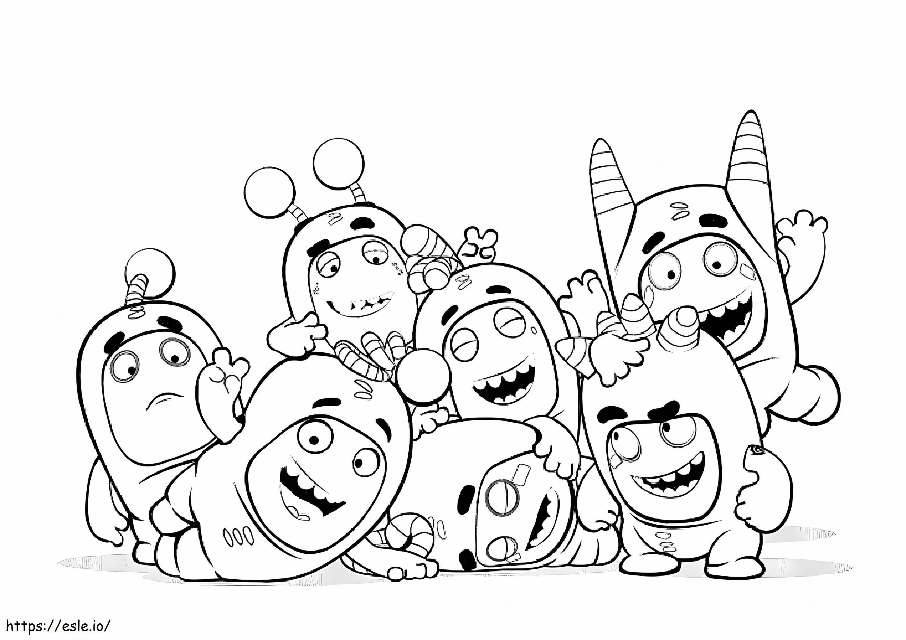 Funny Oddbods coloring page