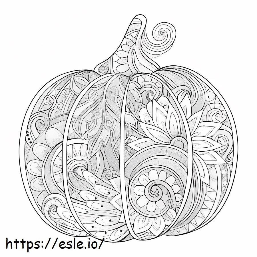 Calabaza Zentangle coloring page