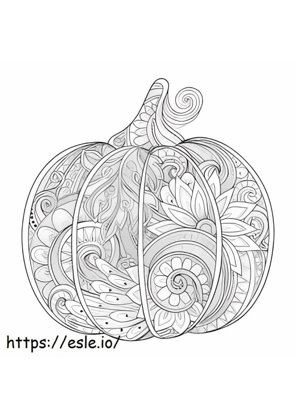 Calabaza Zentangle coloring page
