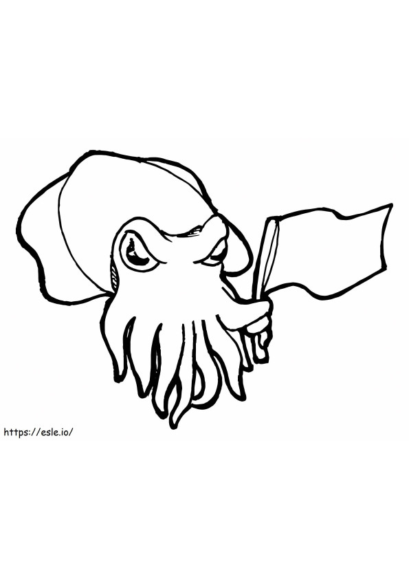 Angry Cuttlefish coloring page