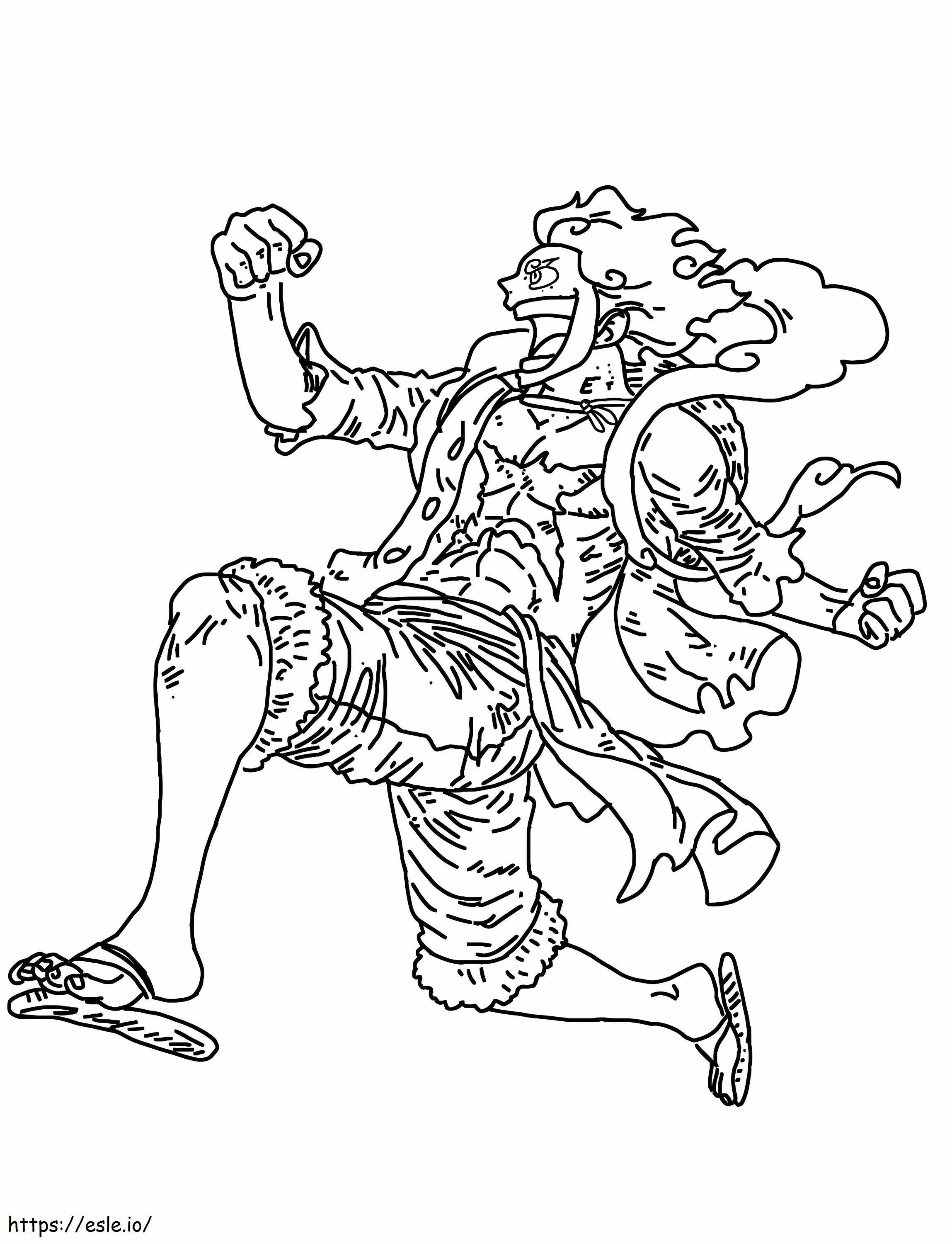 Luffy Gear 5 784X1024 coloring page