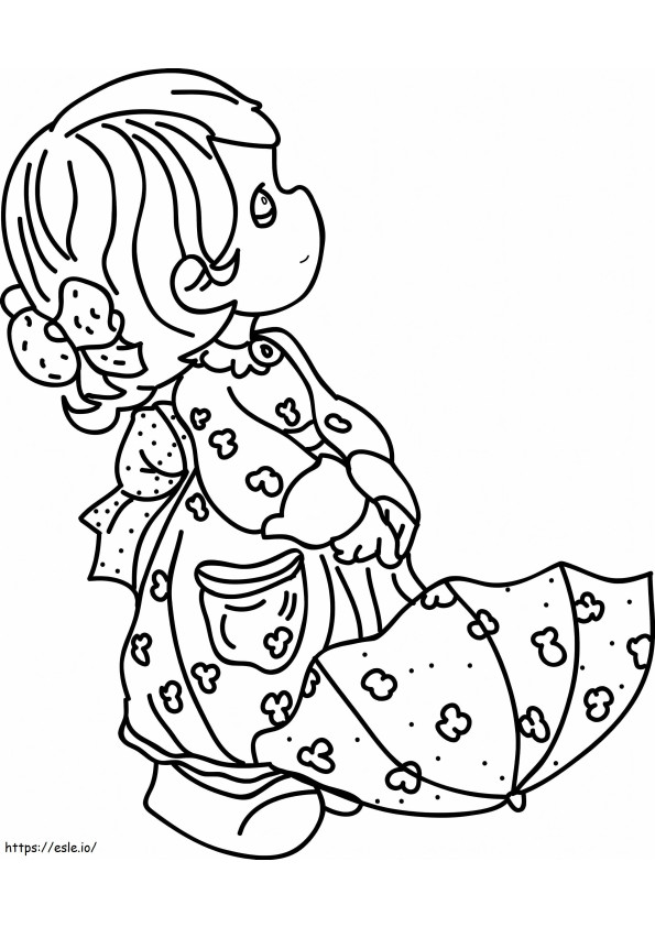Fire With Umbrella coloring page