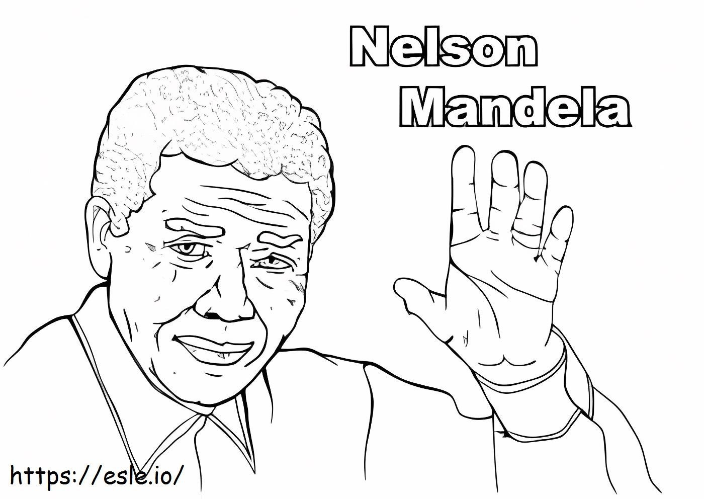 Nelson Mandela 3 coloring page