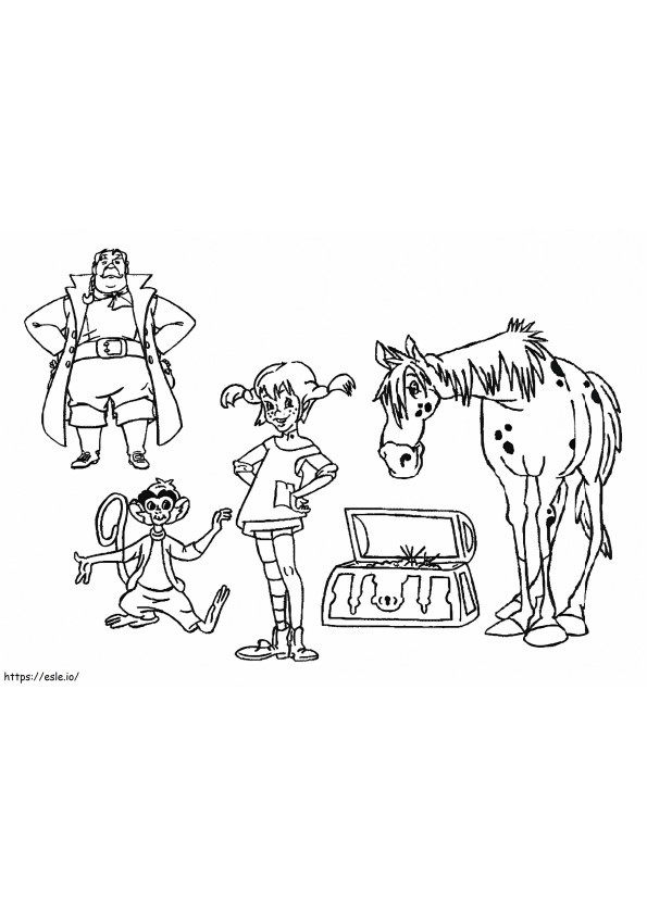 Free Pippi Longstocking To Print coloring page