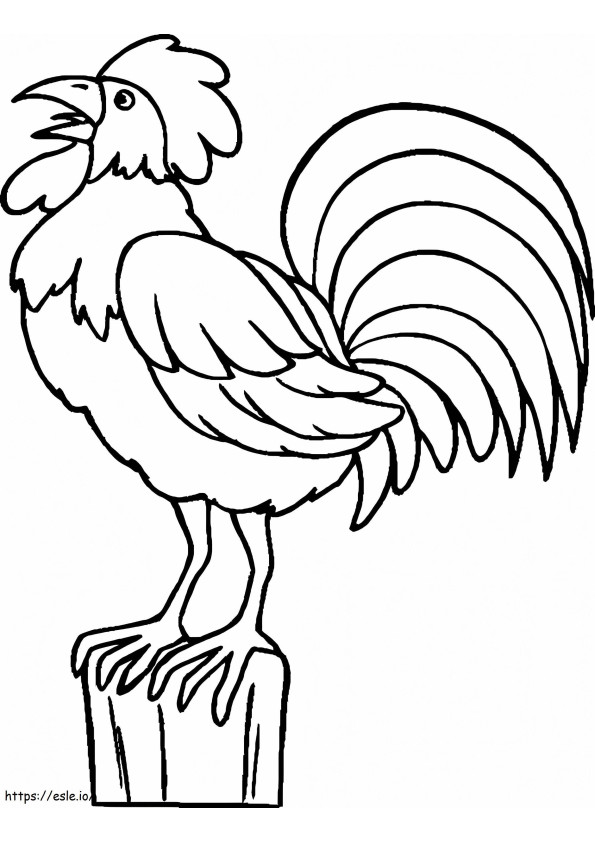 Rooster 1 coloring page