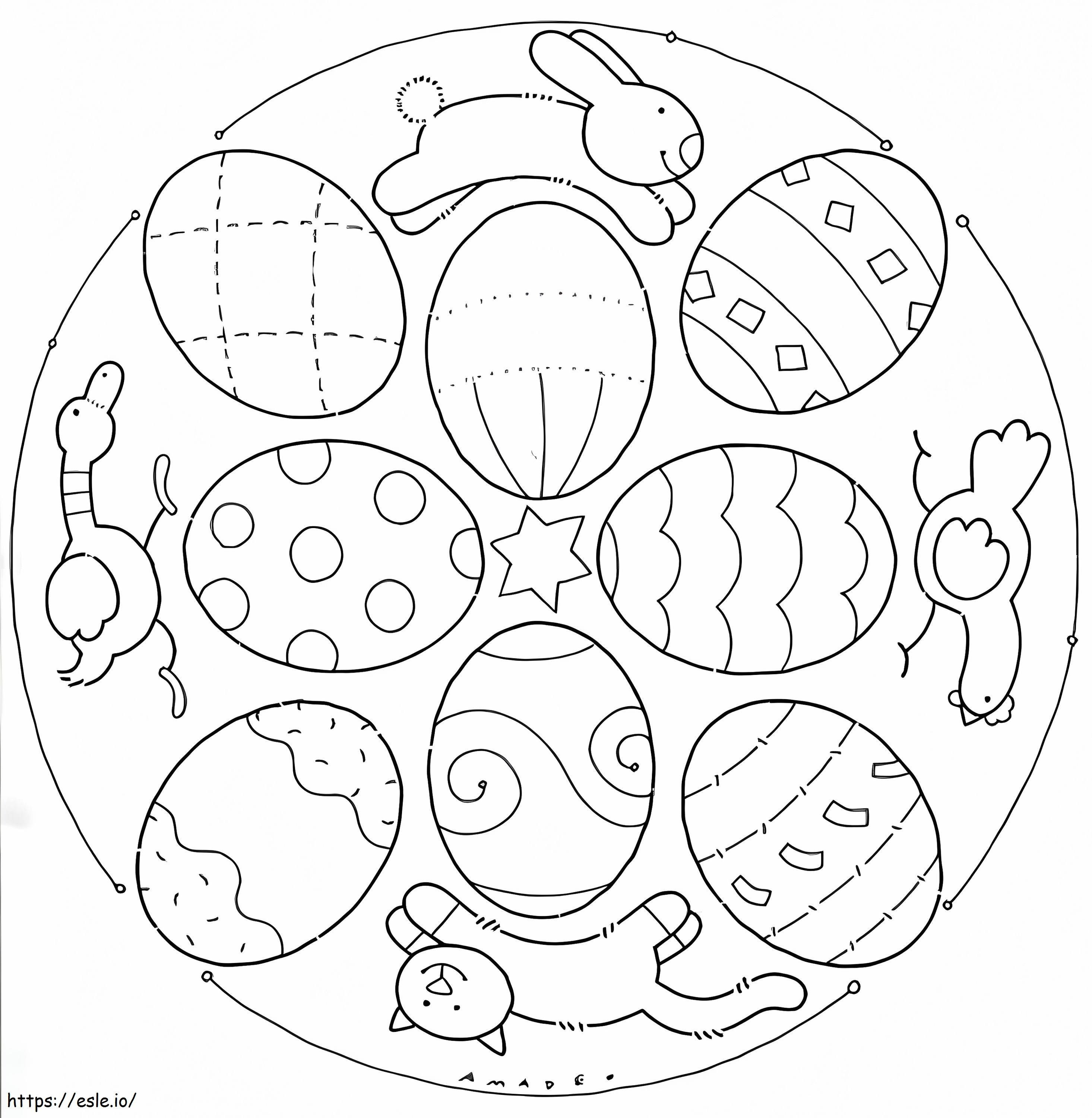 Easter Mandala 8 coloring page
