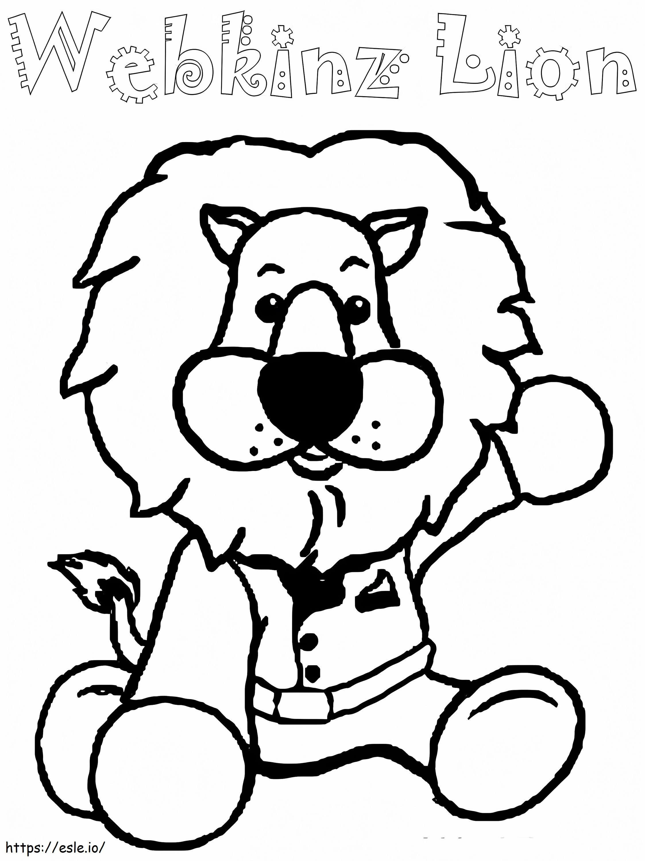 Lion Webkins coloring page