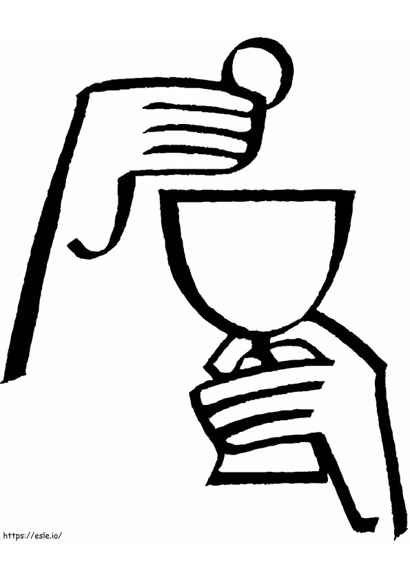 Easy Communion coloring page