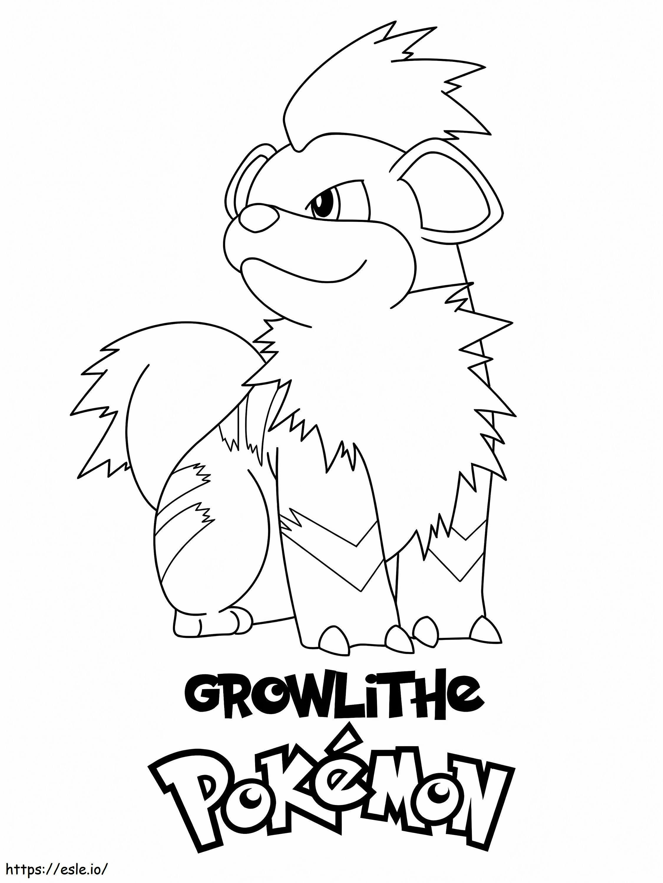 Awesome Growlithe coloring page