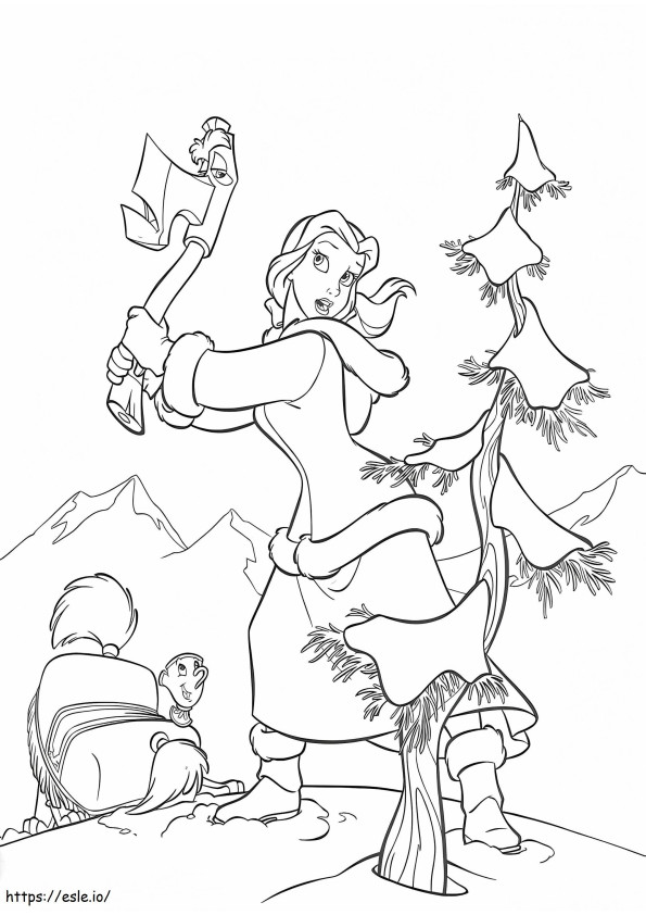 1560586002_Bella Chopping Wood A4 coloring page