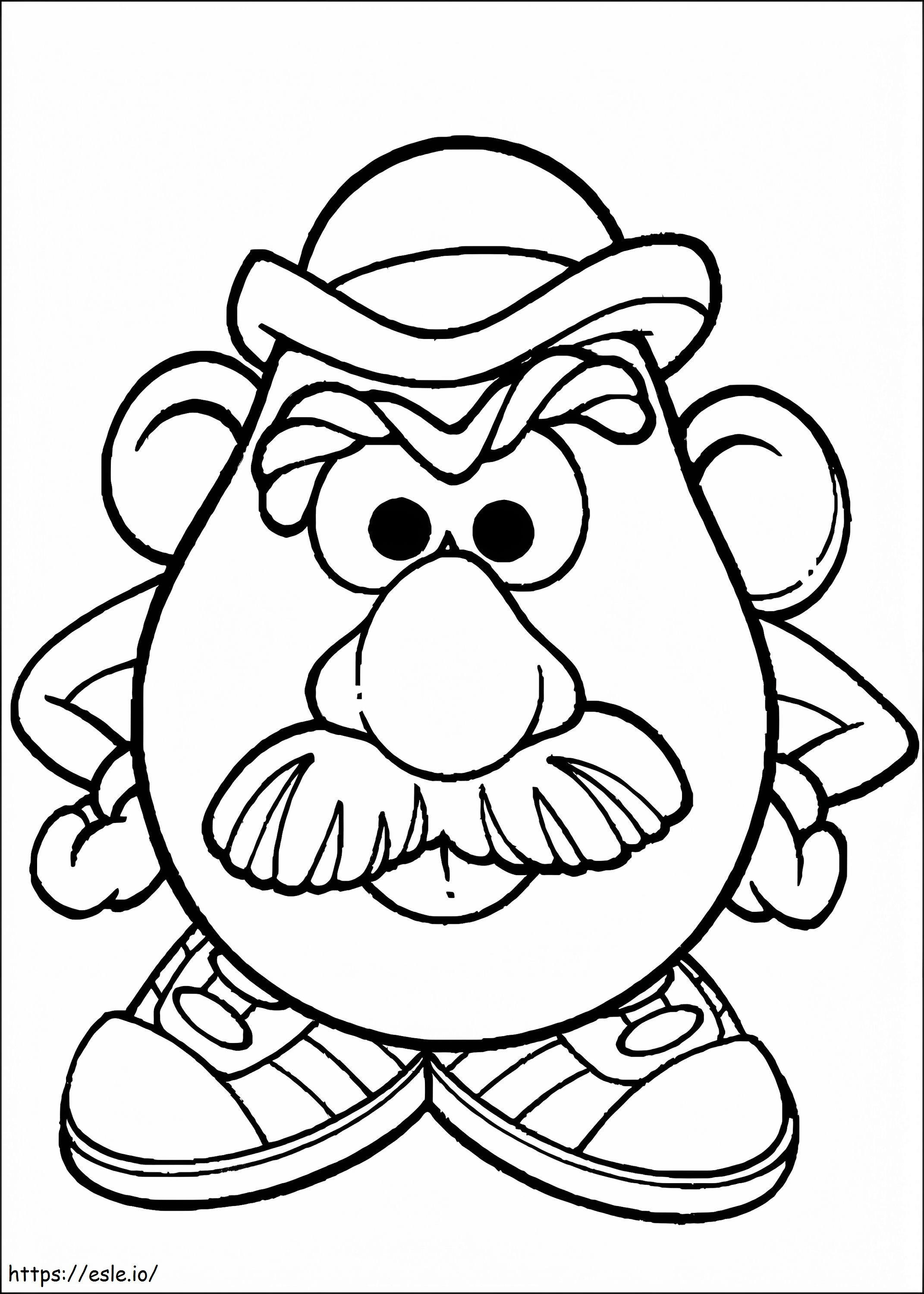 Coloriage M. Potato Head en colère à imprimer dessin