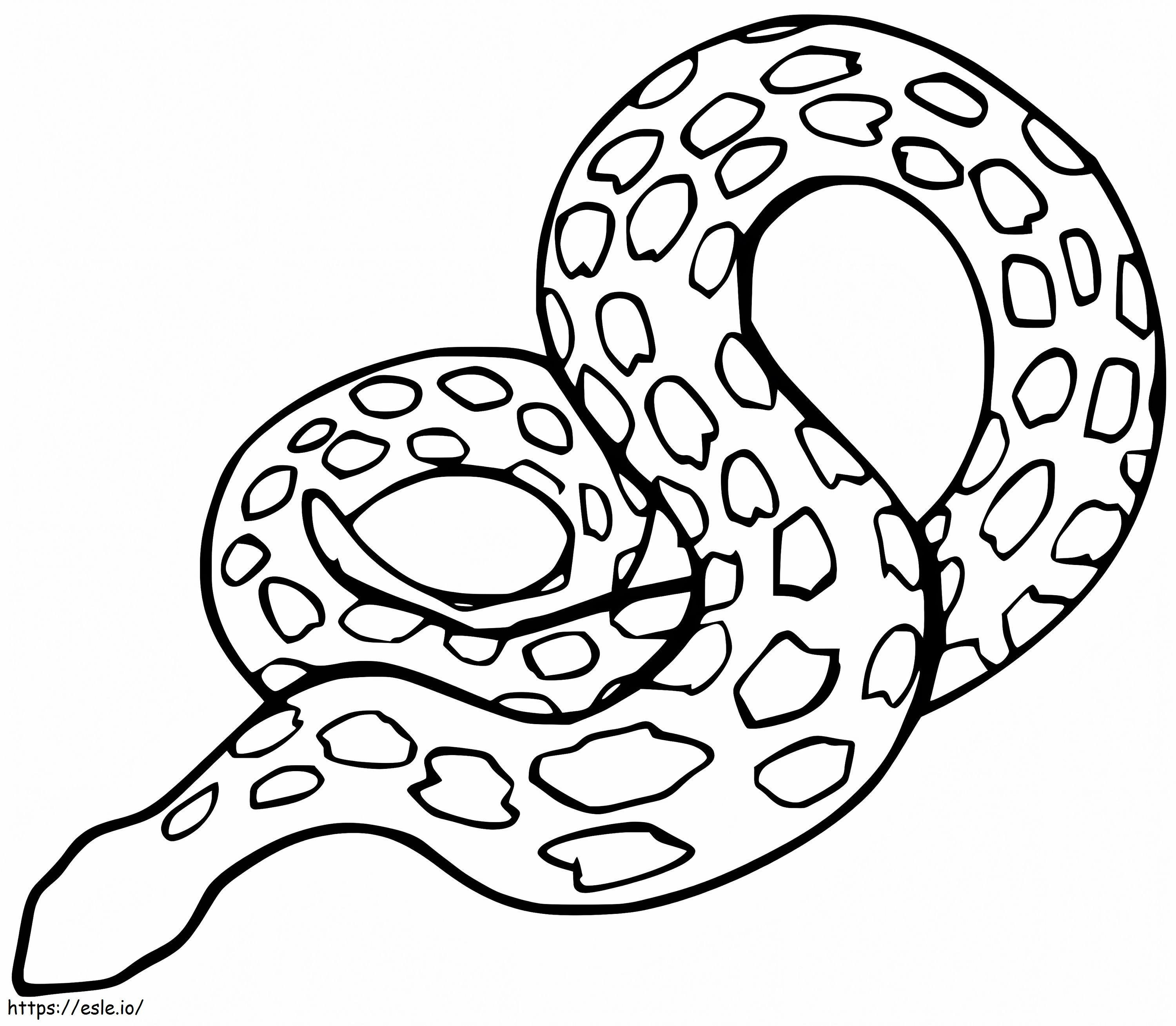 Anaconda fácil para colorir