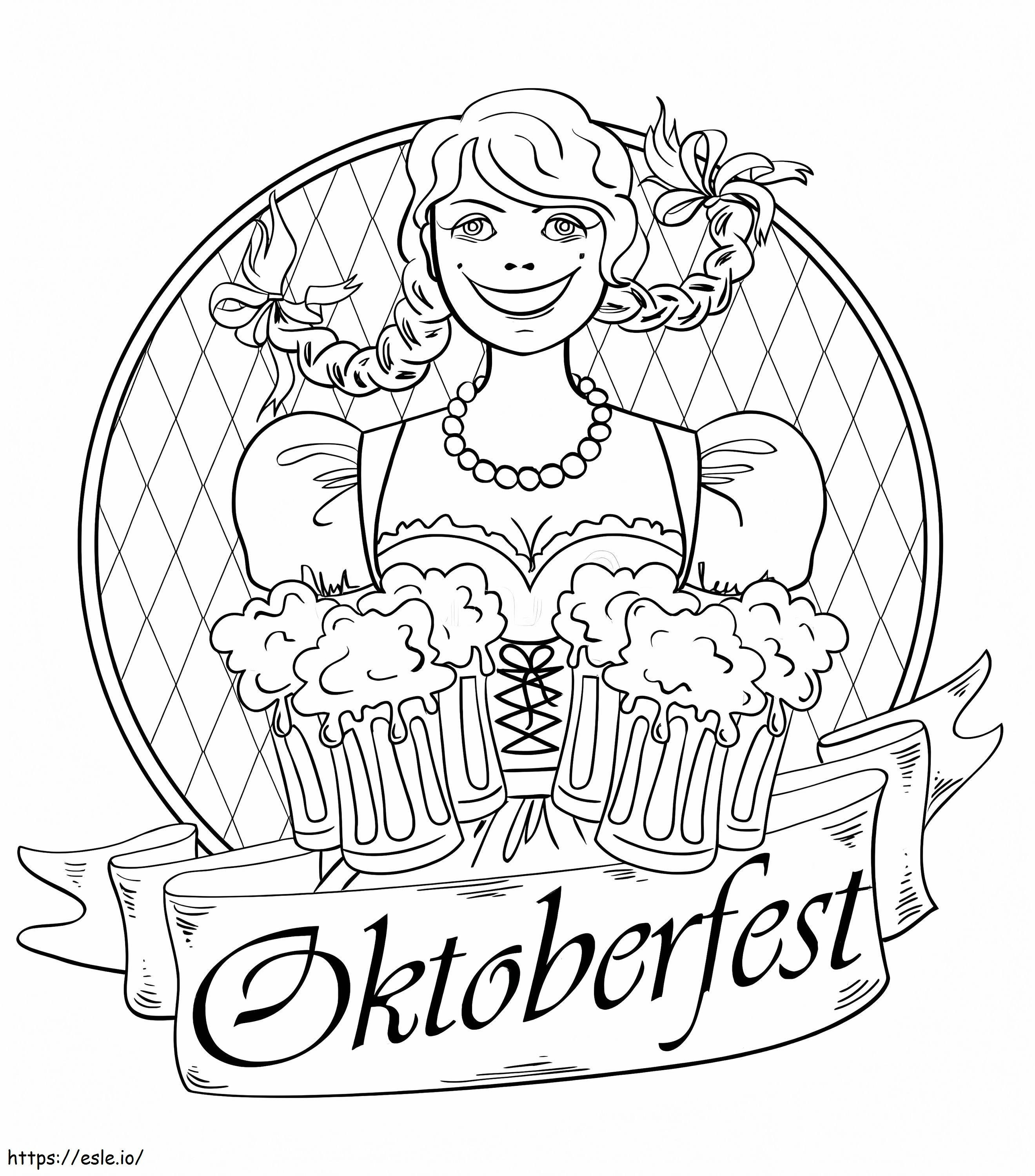 Coloriage Logo de l'Oktoberfest à imprimer dessin