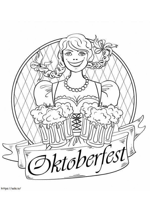 Oktoberfest-logo kleurplaat
