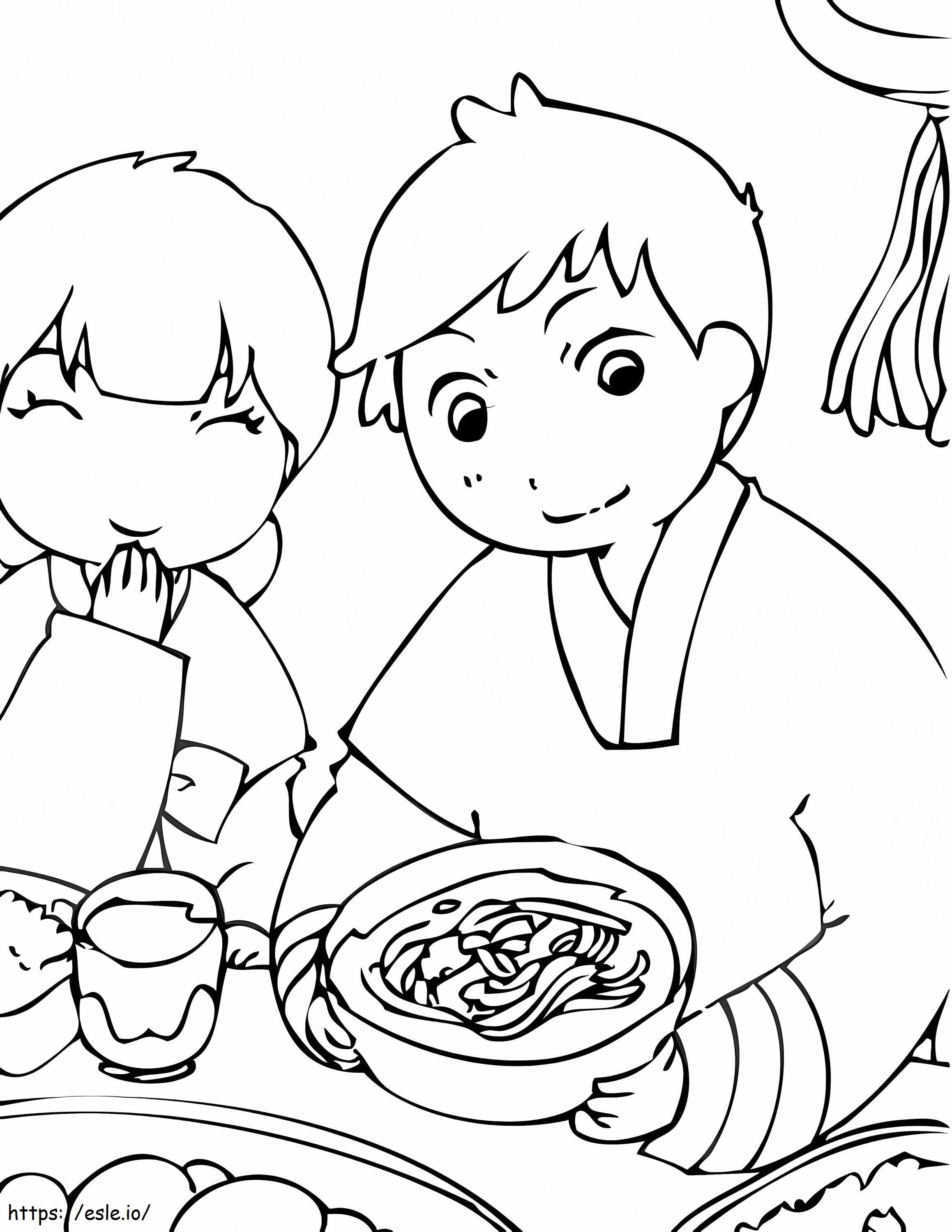 South Korean coloring page