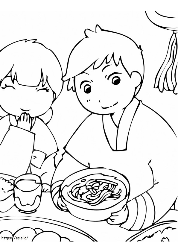South Korean coloring page