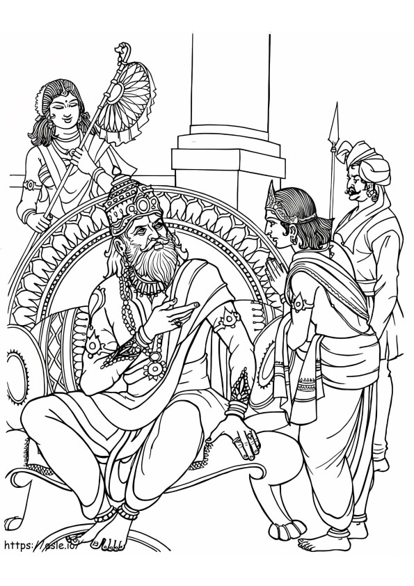 Gratis afdrukbare Ramayana kleurplaat