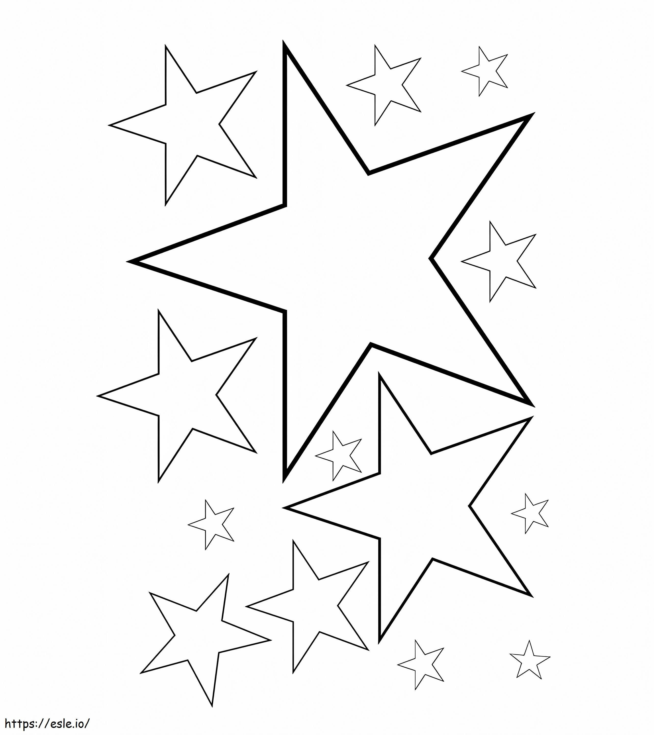 Coloriage Étoiles normales à imprimer dessin