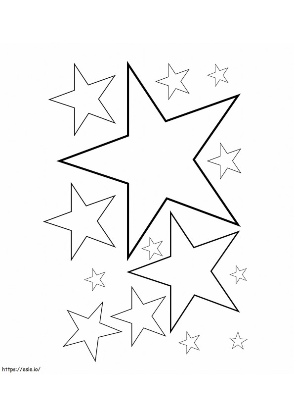 Estrelas normais para colorir