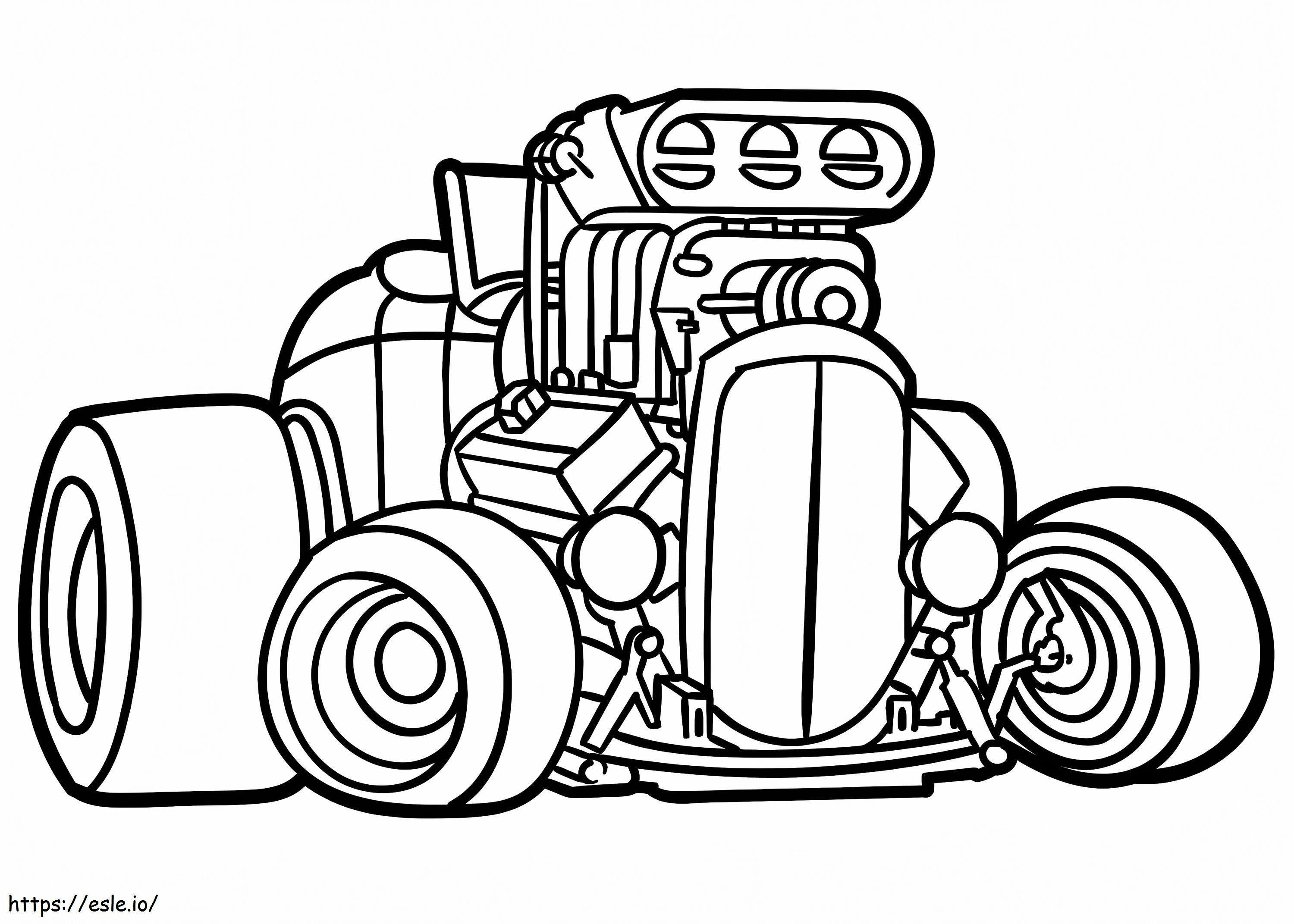 Cool Hot Rod coloring page