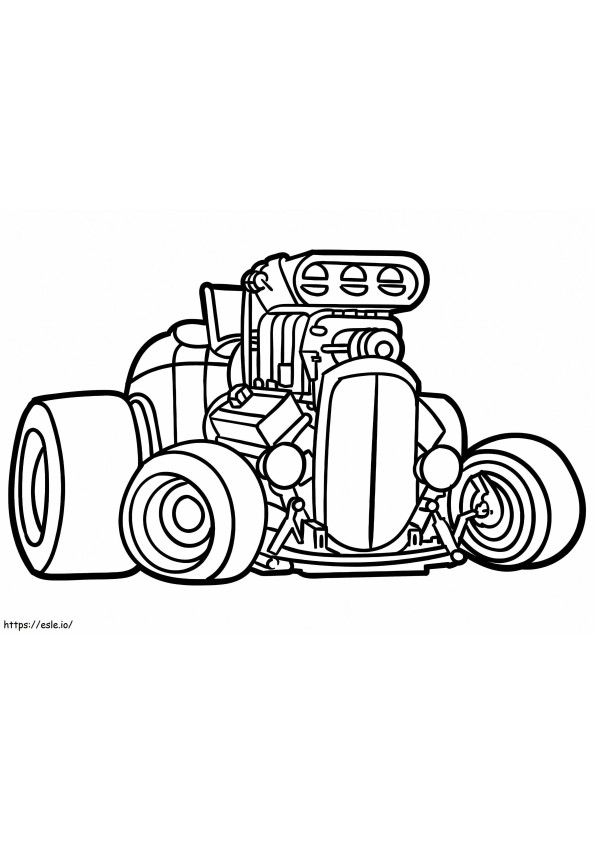 Cool Hot Rod coloring page