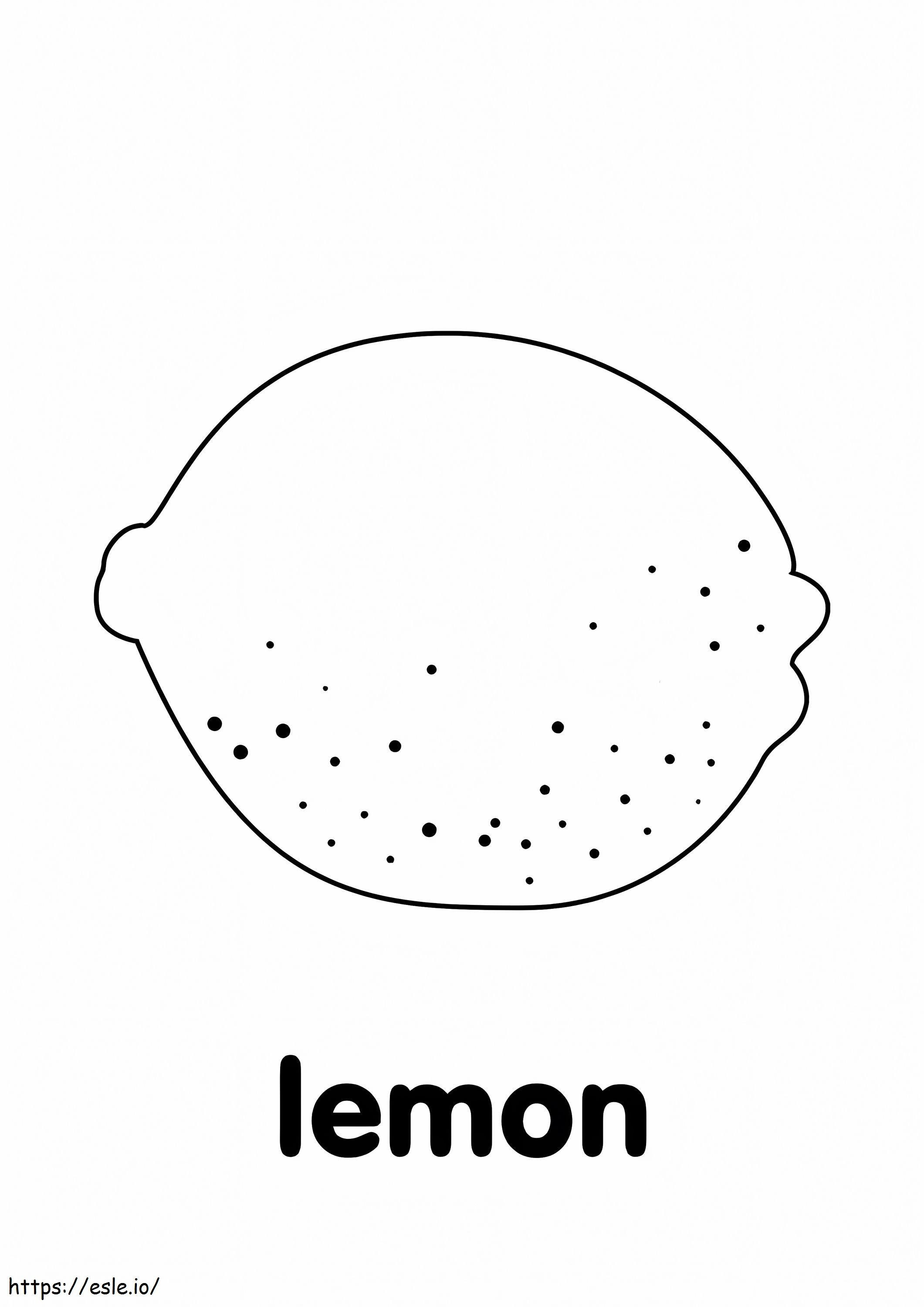 Lemon Dasar Gambar Mewarnai