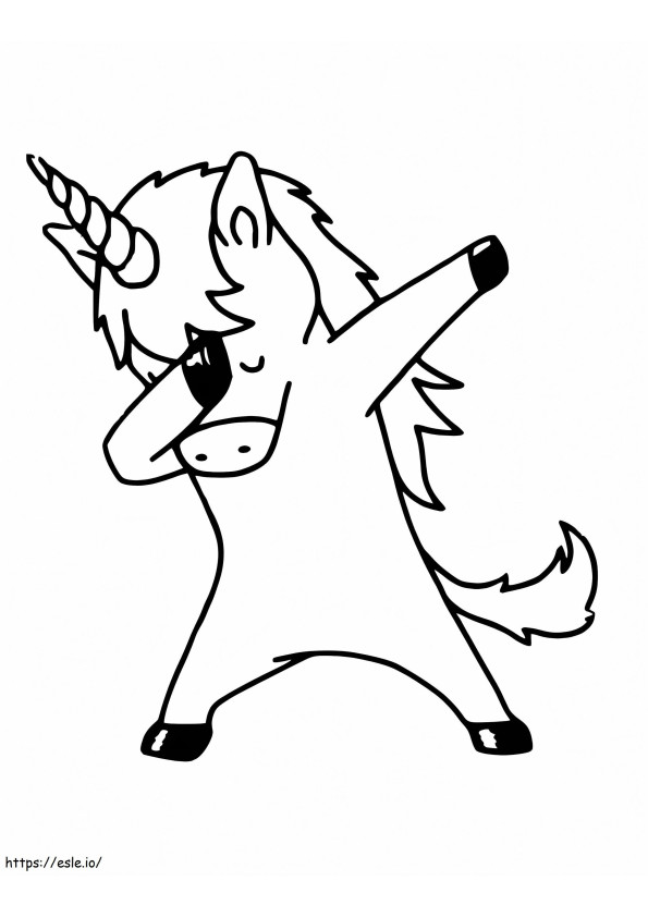 The Unicorn Dances coloring page