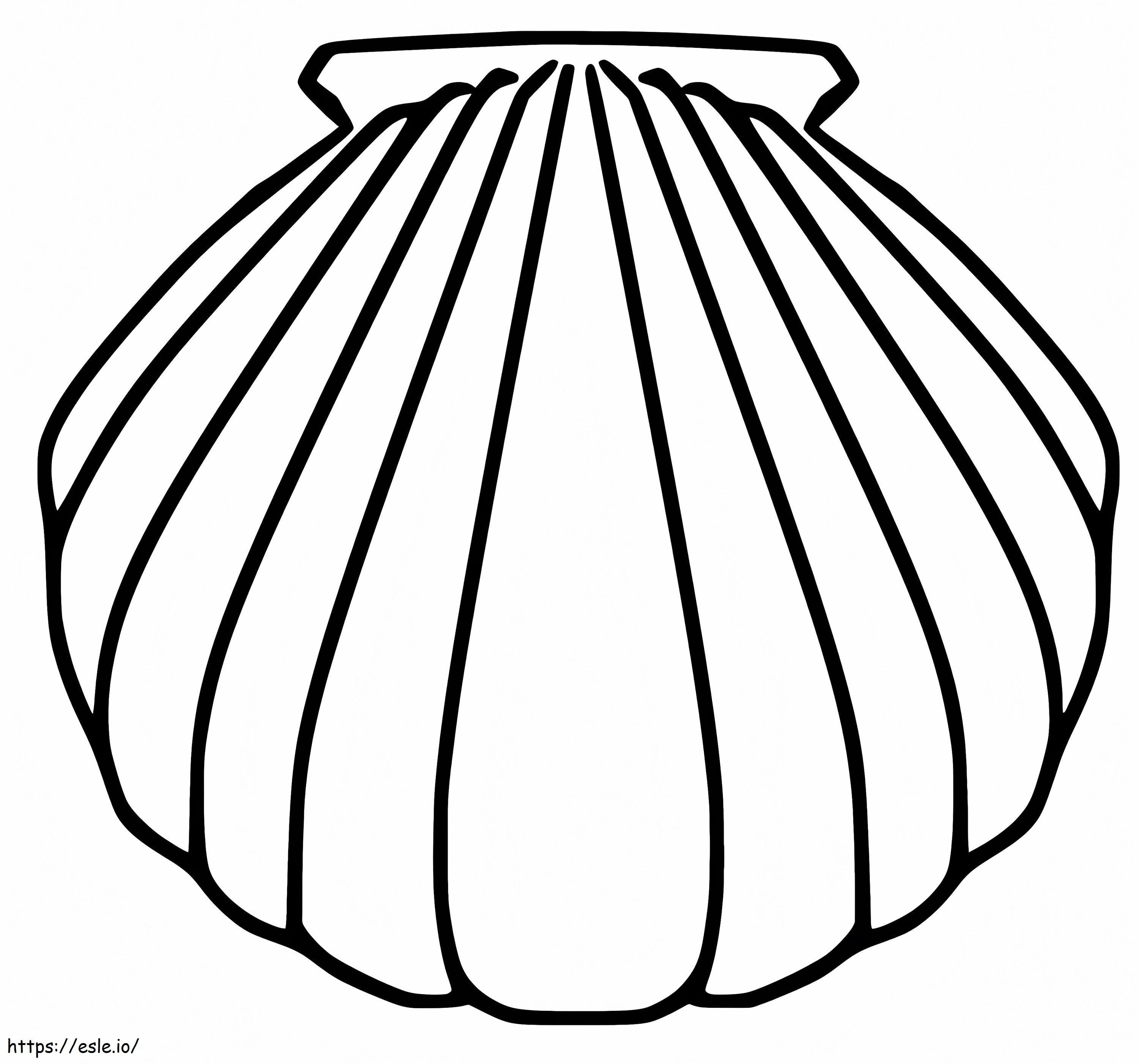 Scallop Shell 2 coloring page