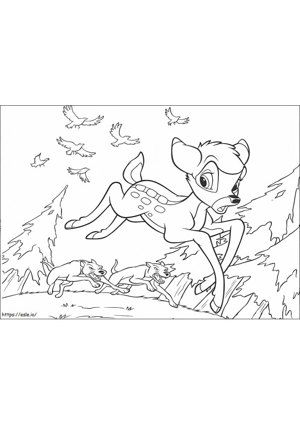 1533700284 Bambi Running A4 E1600265691100 coloring page