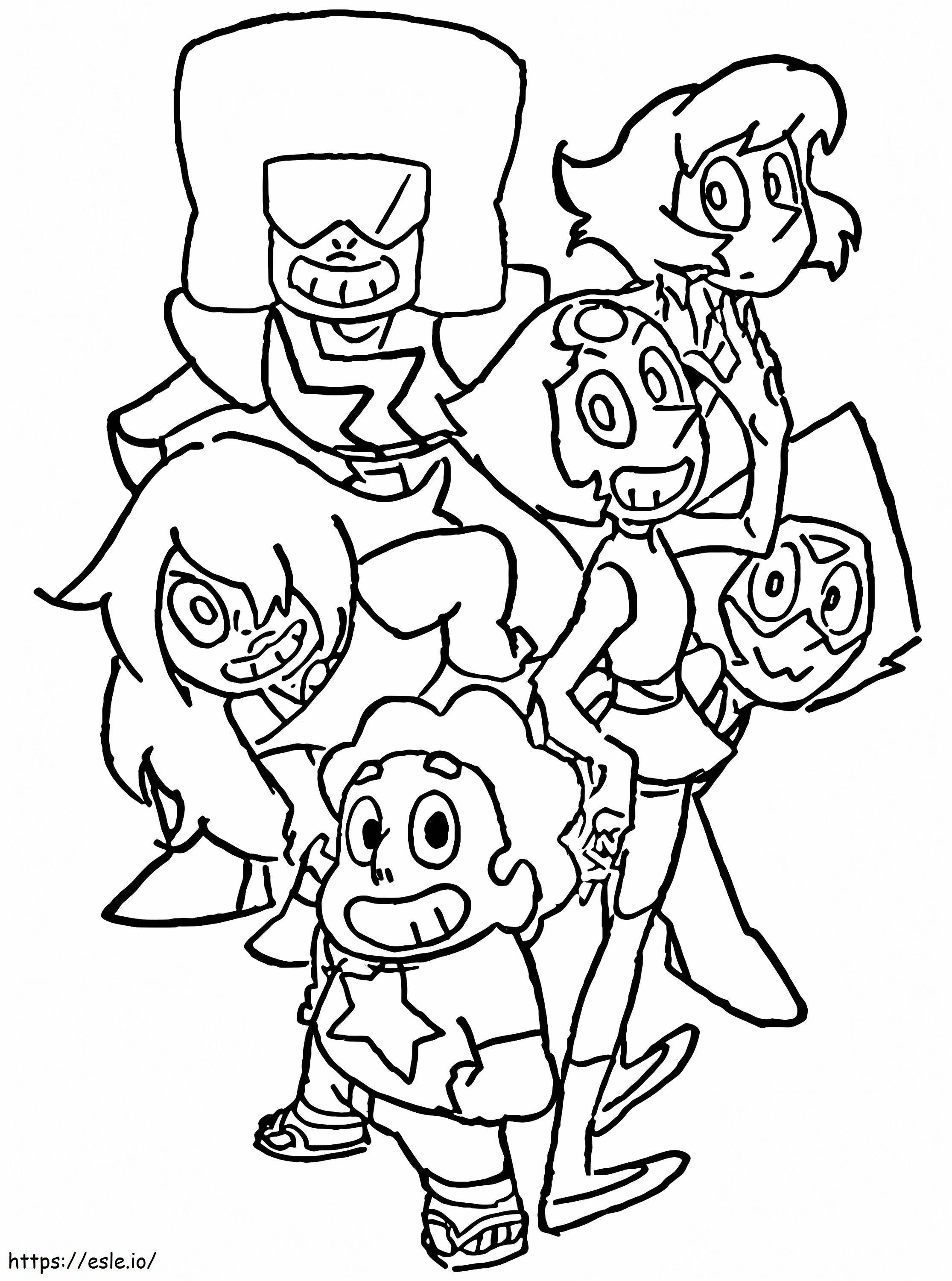Steven And His Fun Friends coloring page