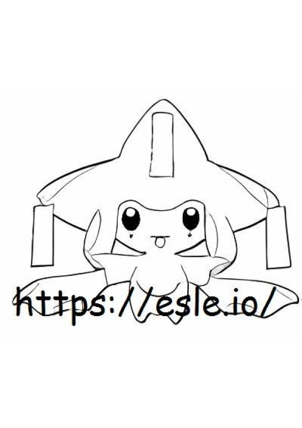 Jirachi coloring page