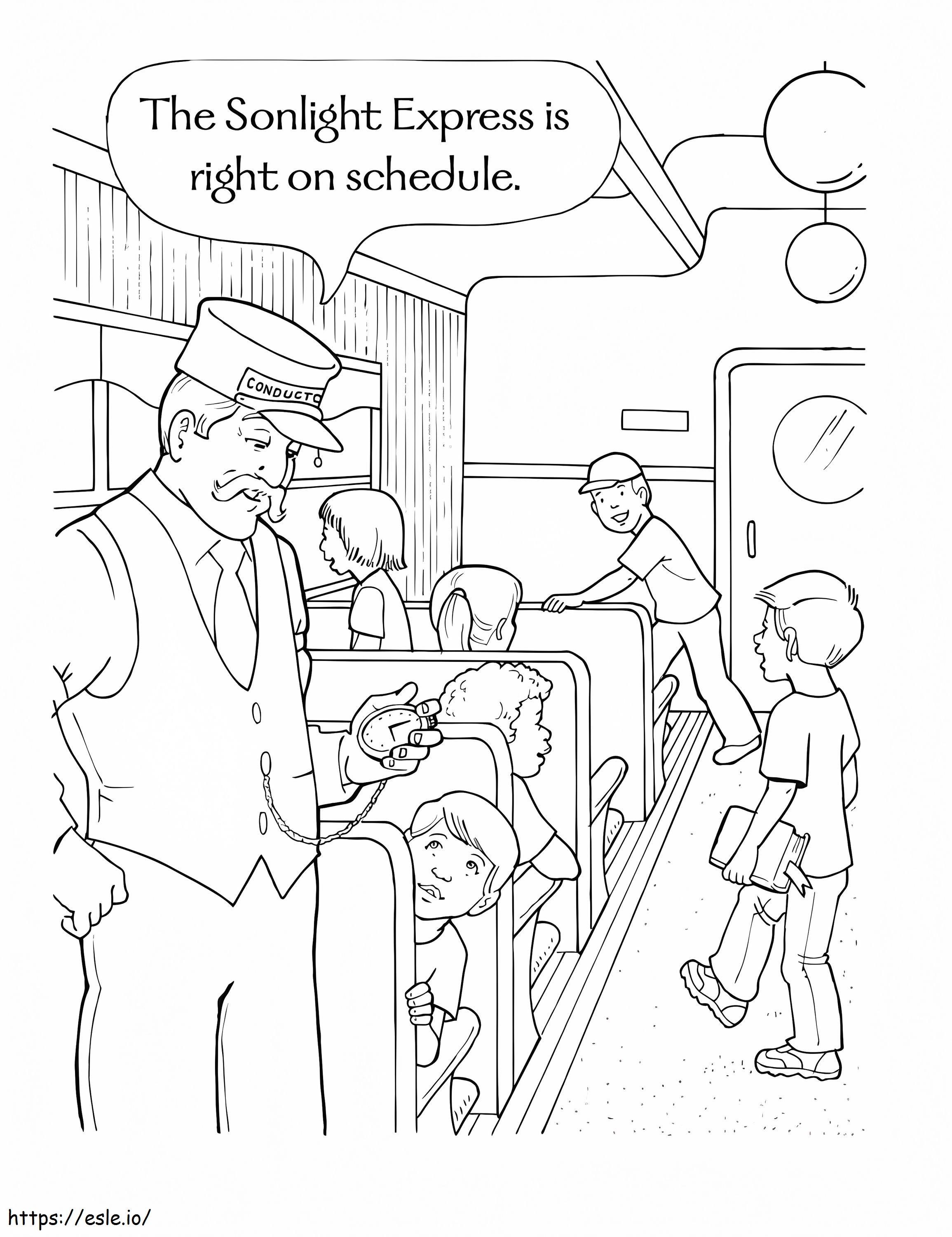 Cartoon-Polarexpress ausmalbilder