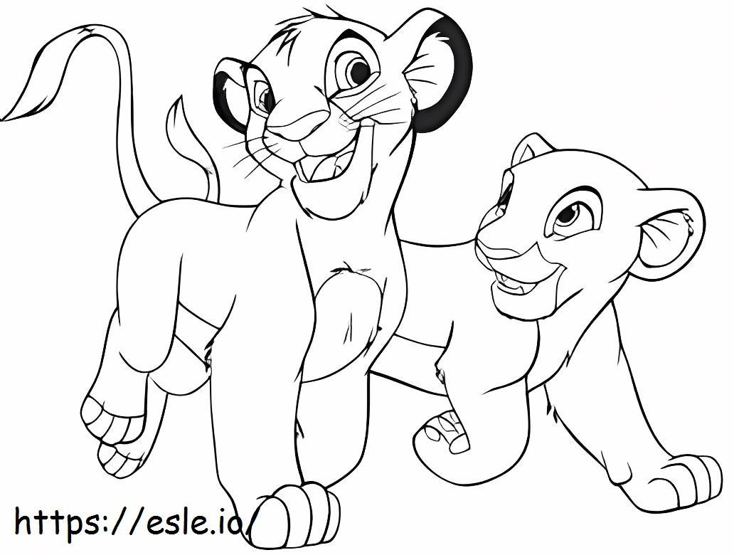Simba And Friend coloring page