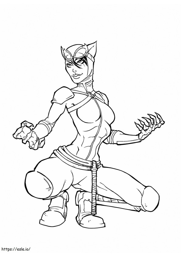 Amazing Catwoman coloring page