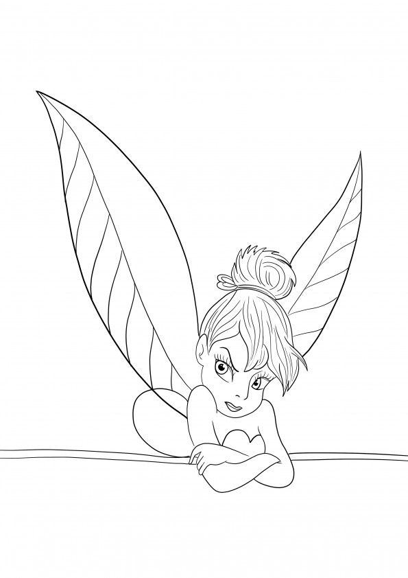 Super cute and upset Tinkerbell free printing and downloading