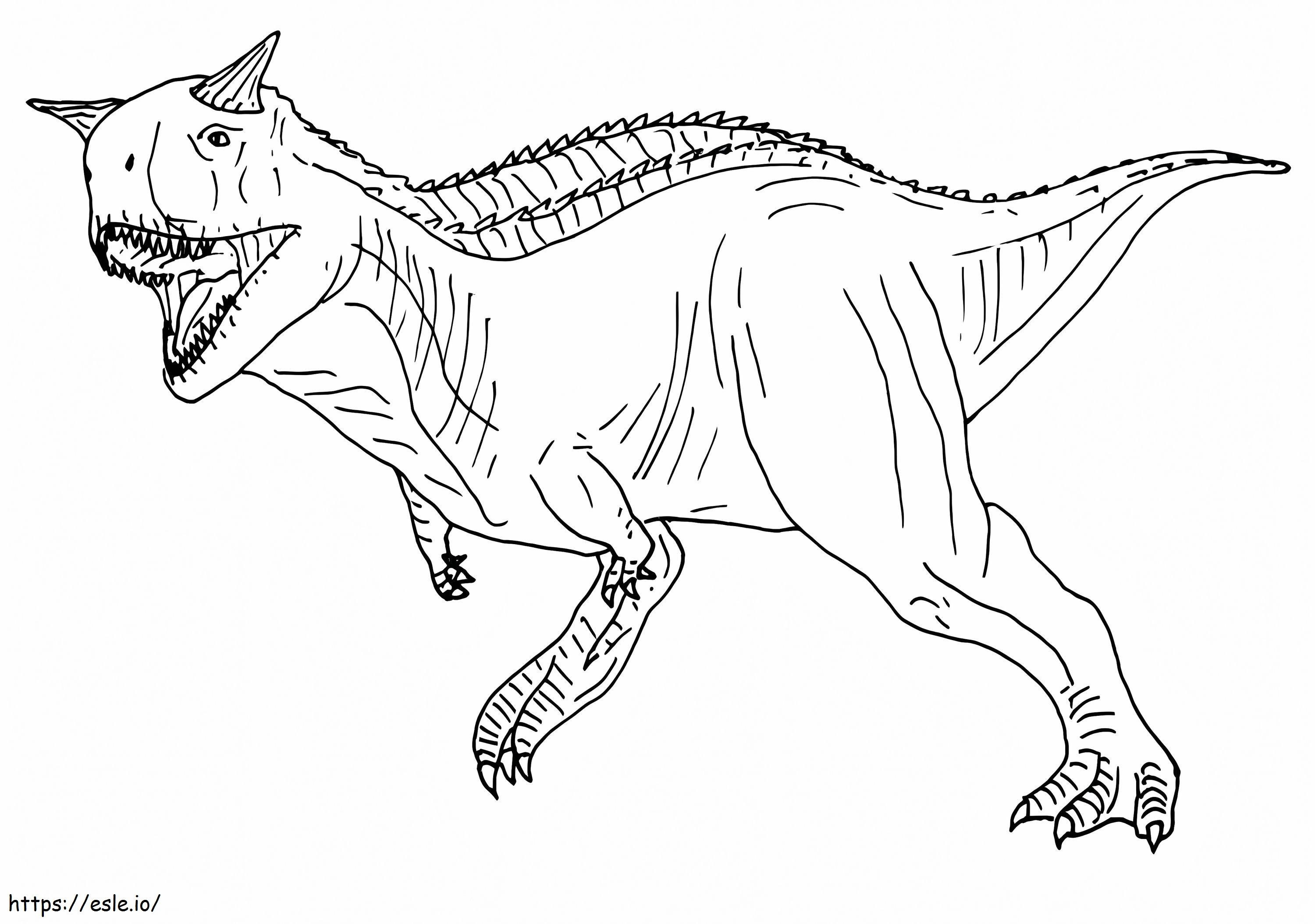Carnotaurus corre para colorear