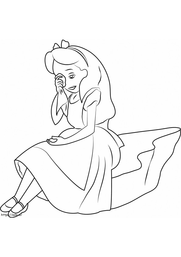 1532488155 Alice Is Crying A4 coloring page