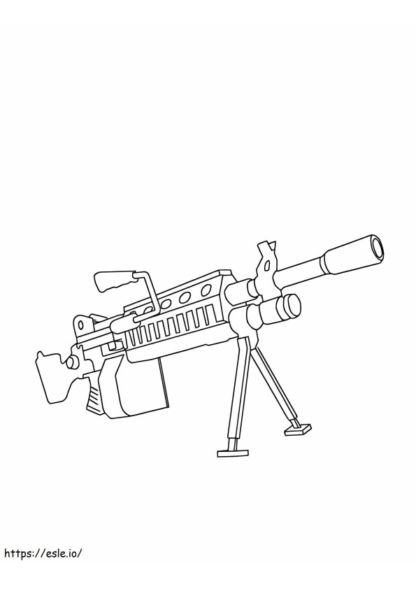 Fortnite Light Machine Gun coloring page