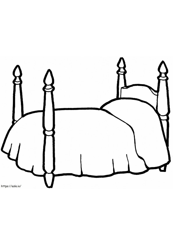 Free Bed coloring page
