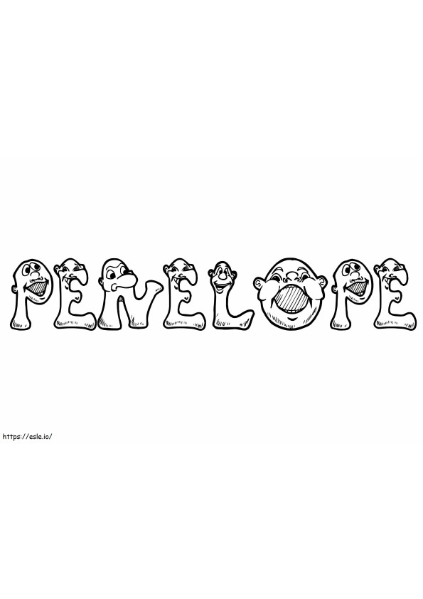 Coloriage Pénélope gratuite à imprimer dessin