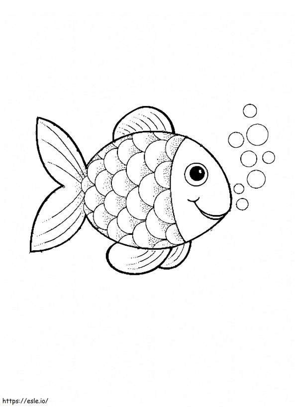 Pește Curcubeu Zâmbitor de colorat