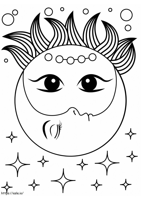 Sun And Moon To Color coloring page