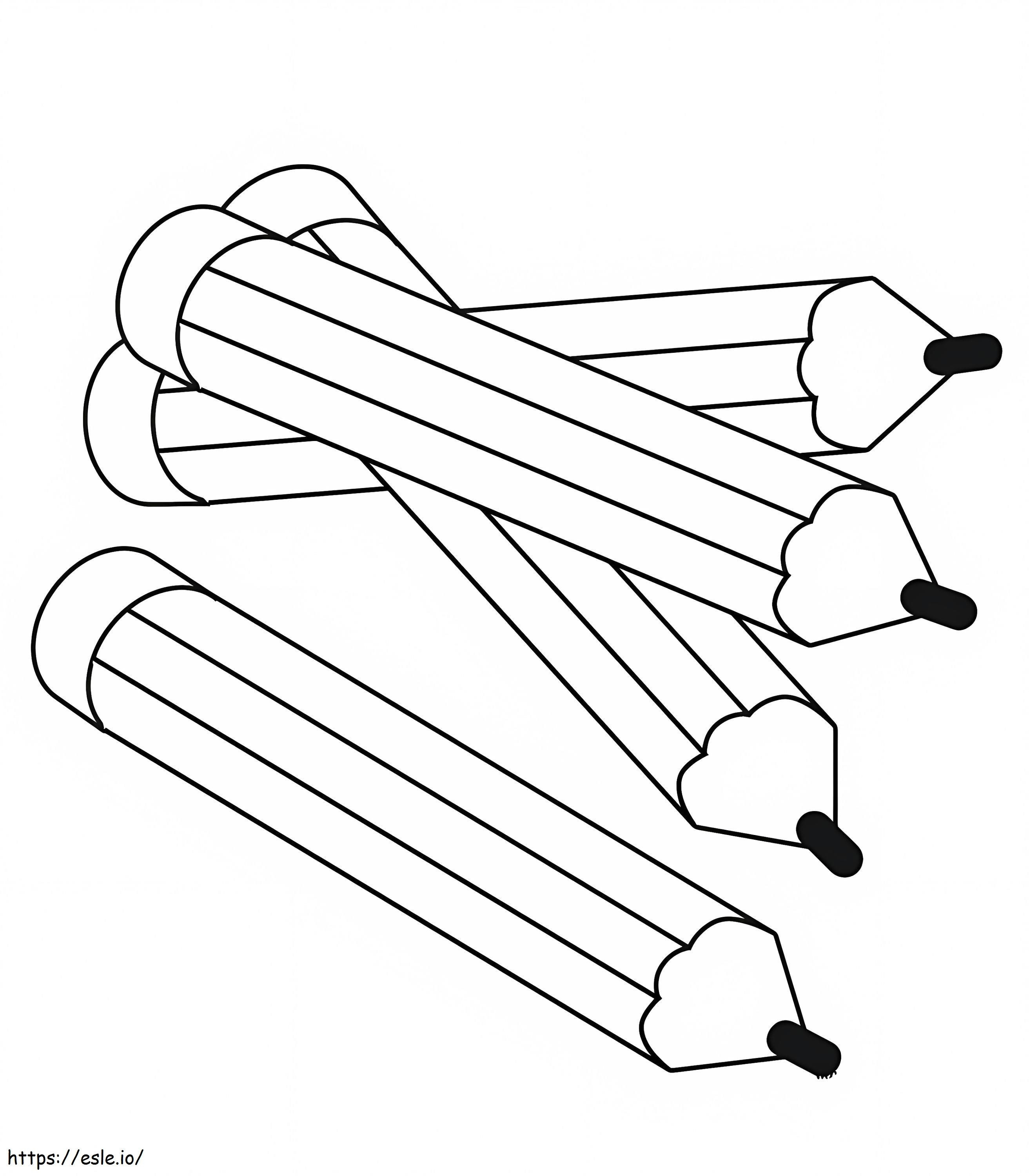 4 Bleistifte ausmalbilder