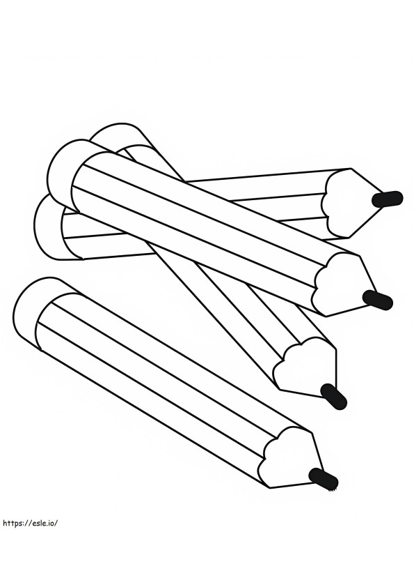 4 Bleistifte ausmalbilder