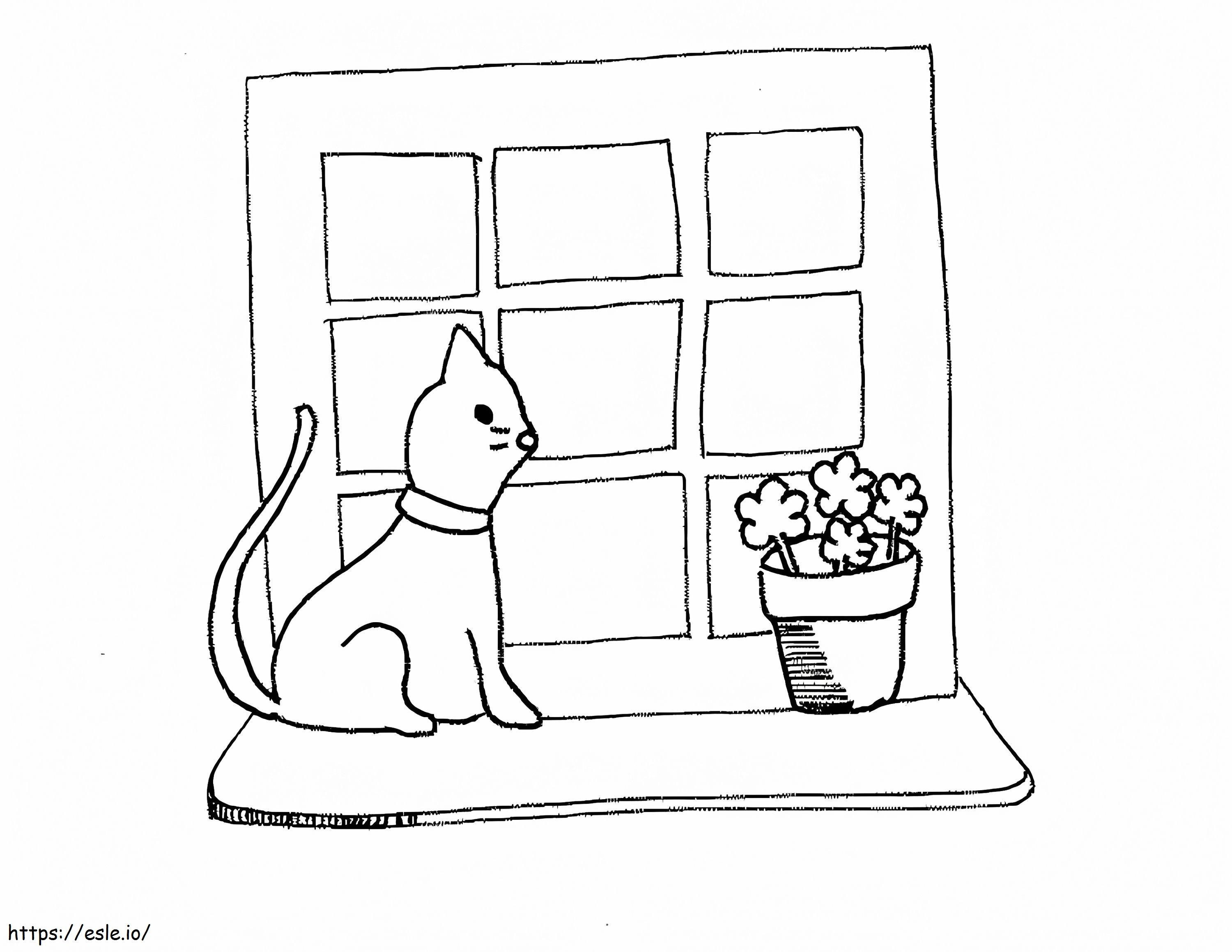 Macska Az Ablakon kifestő