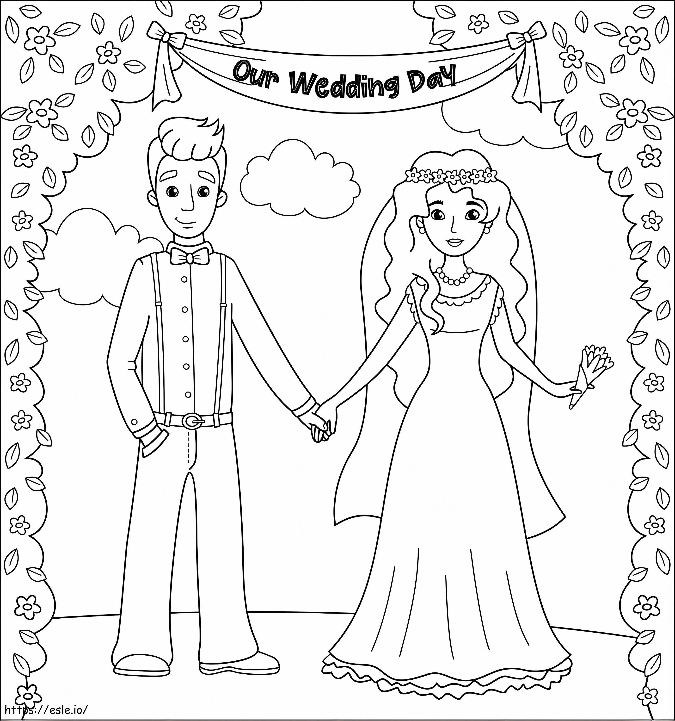 Rustic Wedding coloring page