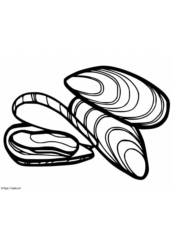 Mussels 1 coloring page