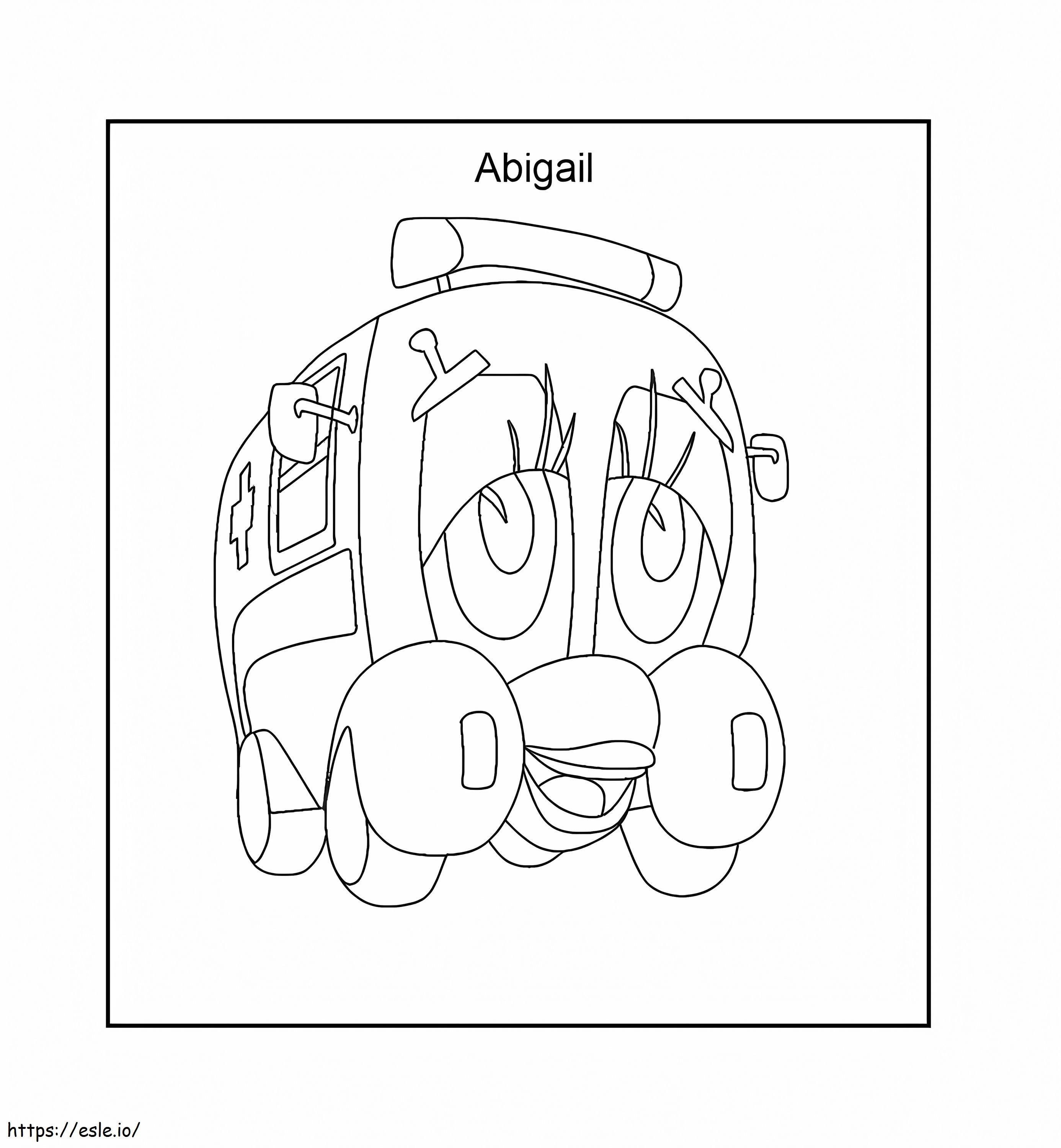 Ambulancia Abigail para colorear
