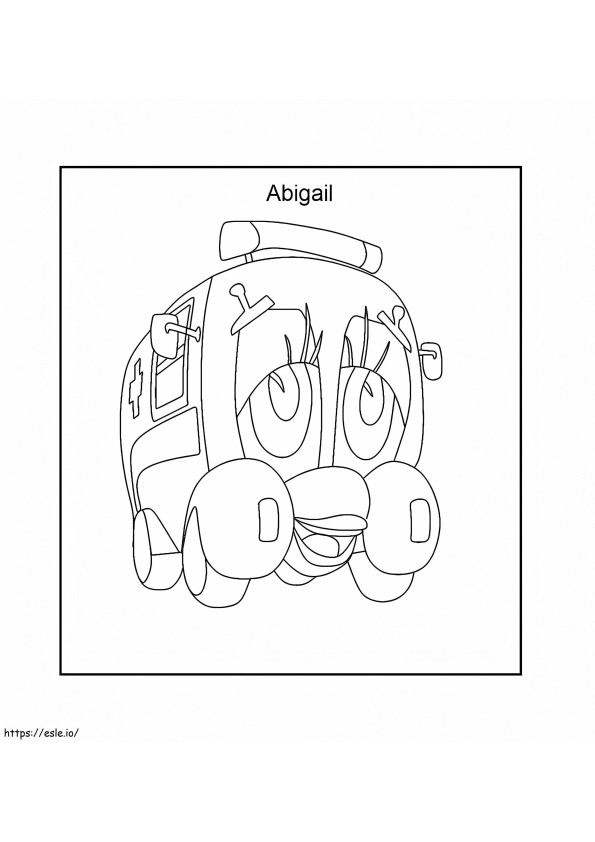 Ambulância Abigail para colorir